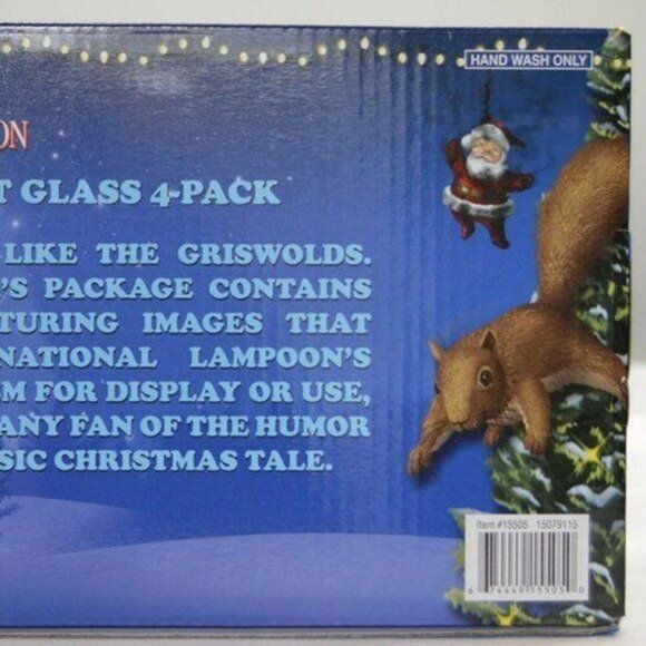 National Lampoons Christmas Vacation 16 Oz Pint Glass Collectors Series 4 Pk NEW - Picture 7 of 8